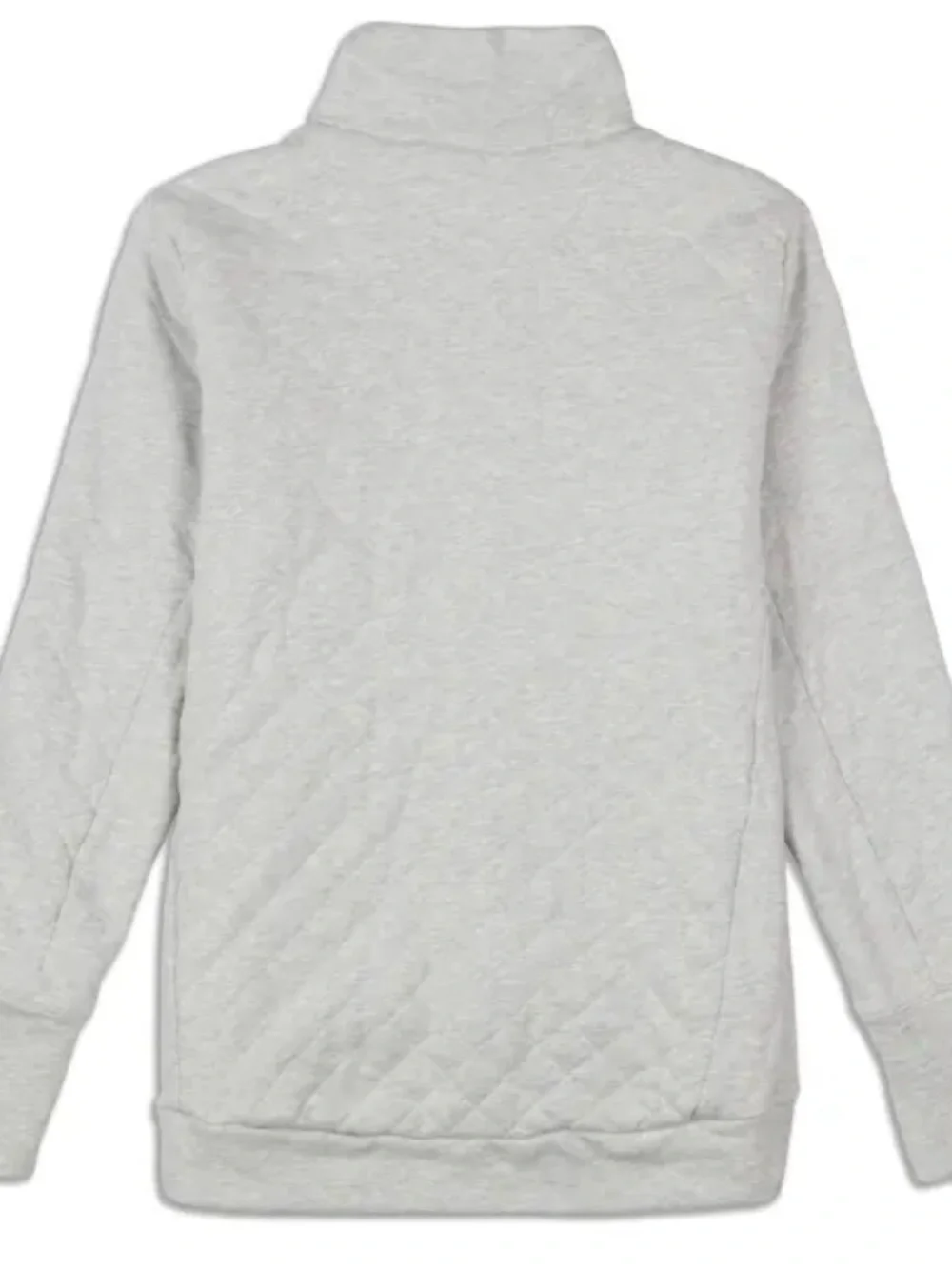 lululemon athletica Light Gray Quilted Half-Zip Pullover